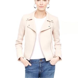Ann Taylor Knit Twill Moto Jacket